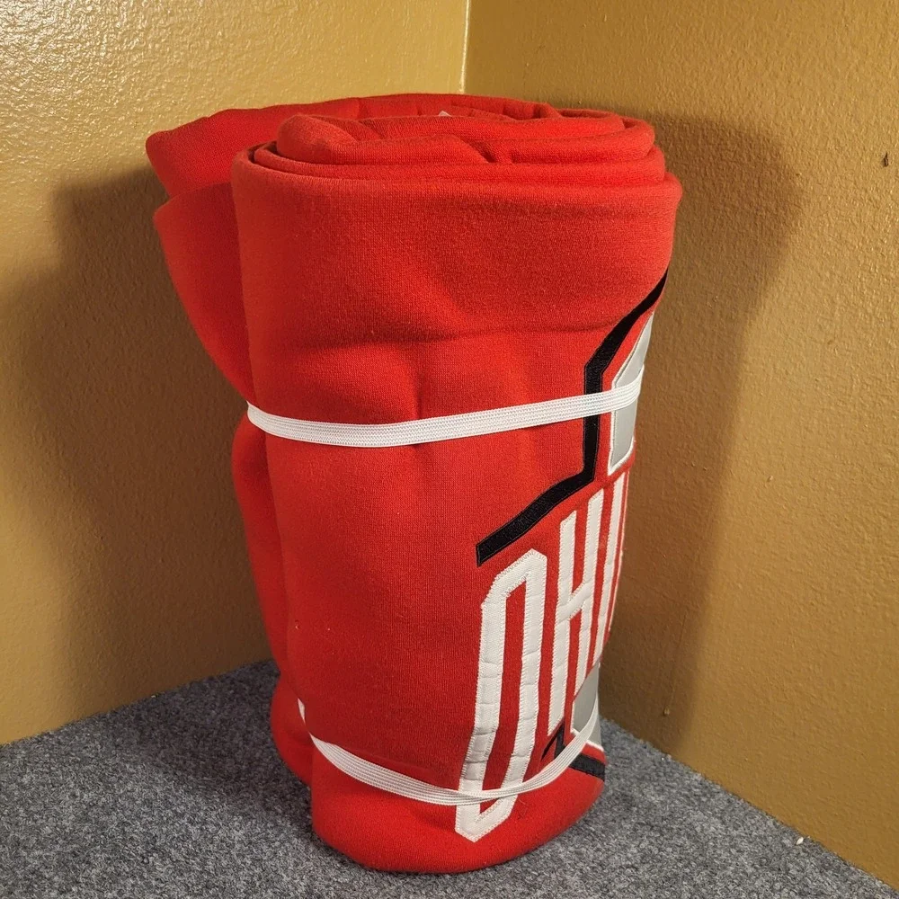 Ohio State Buckeyes NCAA Unisex Micro Raschel Red Throw Blanket (84